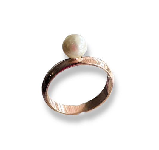 🌸Anillo Perlita Rosa