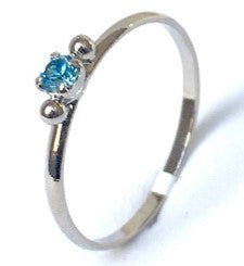 🌸Anillo Piedrita Azul